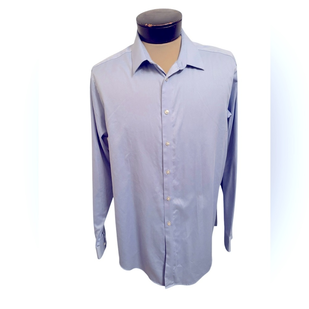 Calvin Klein Blue button down non iron Slim fit 17 34/35